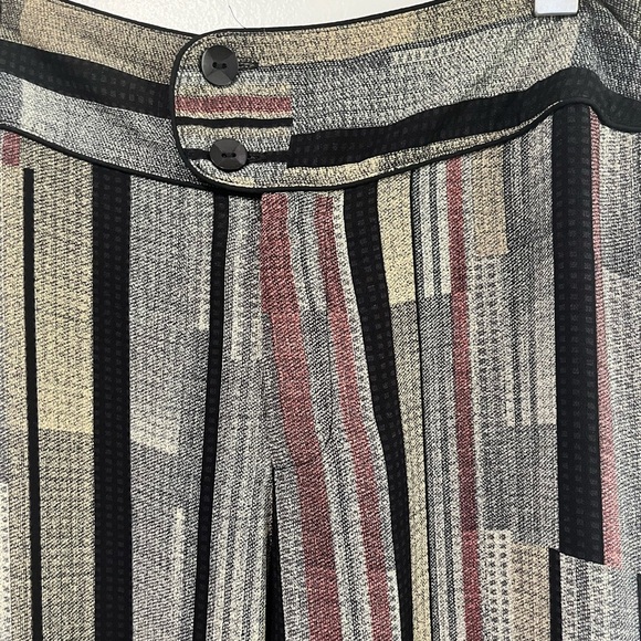 Ezekiel Women’s Wide-Leg Pants XXL Geometric Print High-Waist Flowy Trousers - Picture 10 of 11